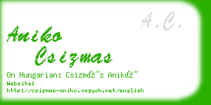 aniko csizmas business card